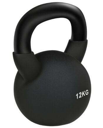 Kettlebell Med Plastbelægning Stål Sort