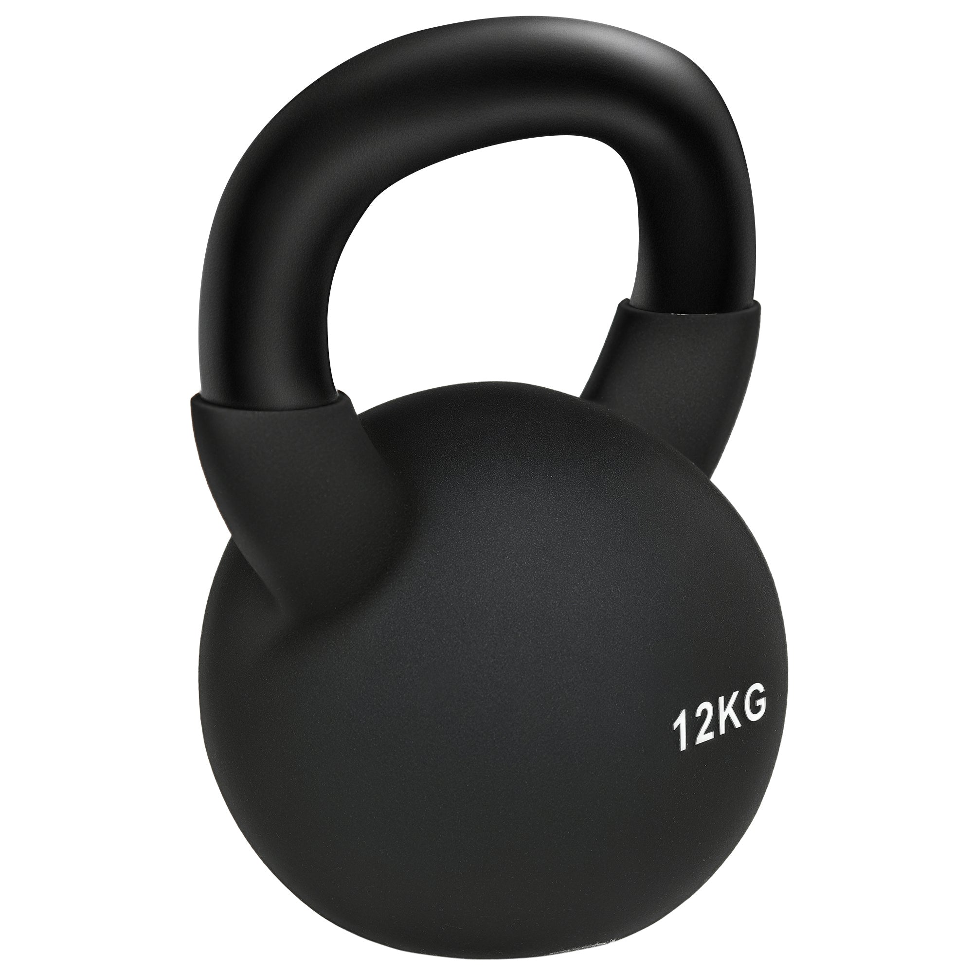 Kettlebell Med Plastbelægning Stål Sort