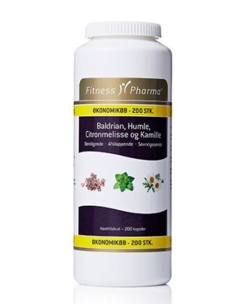 Baldrian Humle Citronmelisse Kamille 200 Kapsler Fitness Pharma