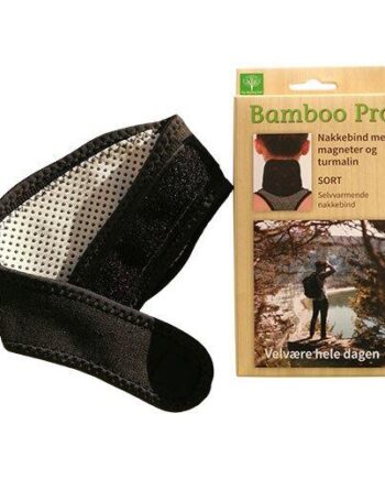 Bamboo Pronakkebind Sort Magneter Turmalin Magneter 2000 Gauss