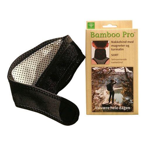 Bamboo Pronakkebind Sort Magneter Turmalin Magneter 2000 Gauss