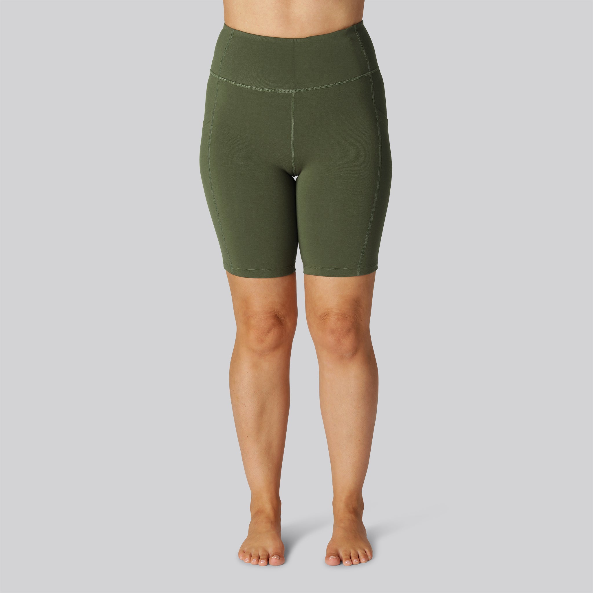 Bambus Fitness Shorts Grøn Til Damer