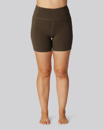Bambus Fitness Shorts Kort Brun Til Damer