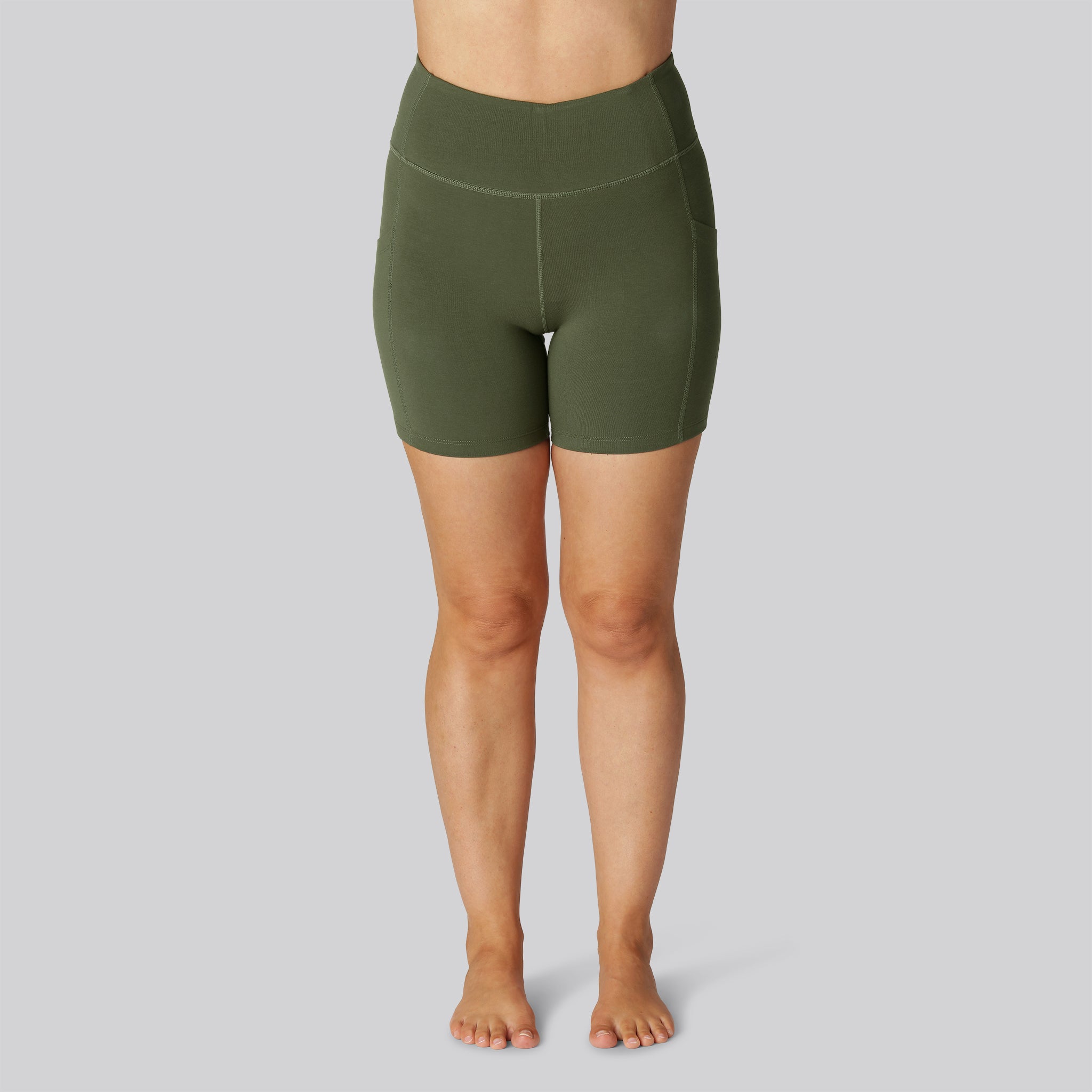 Bambus Fitness Shorts Kort Grøn Til Damer