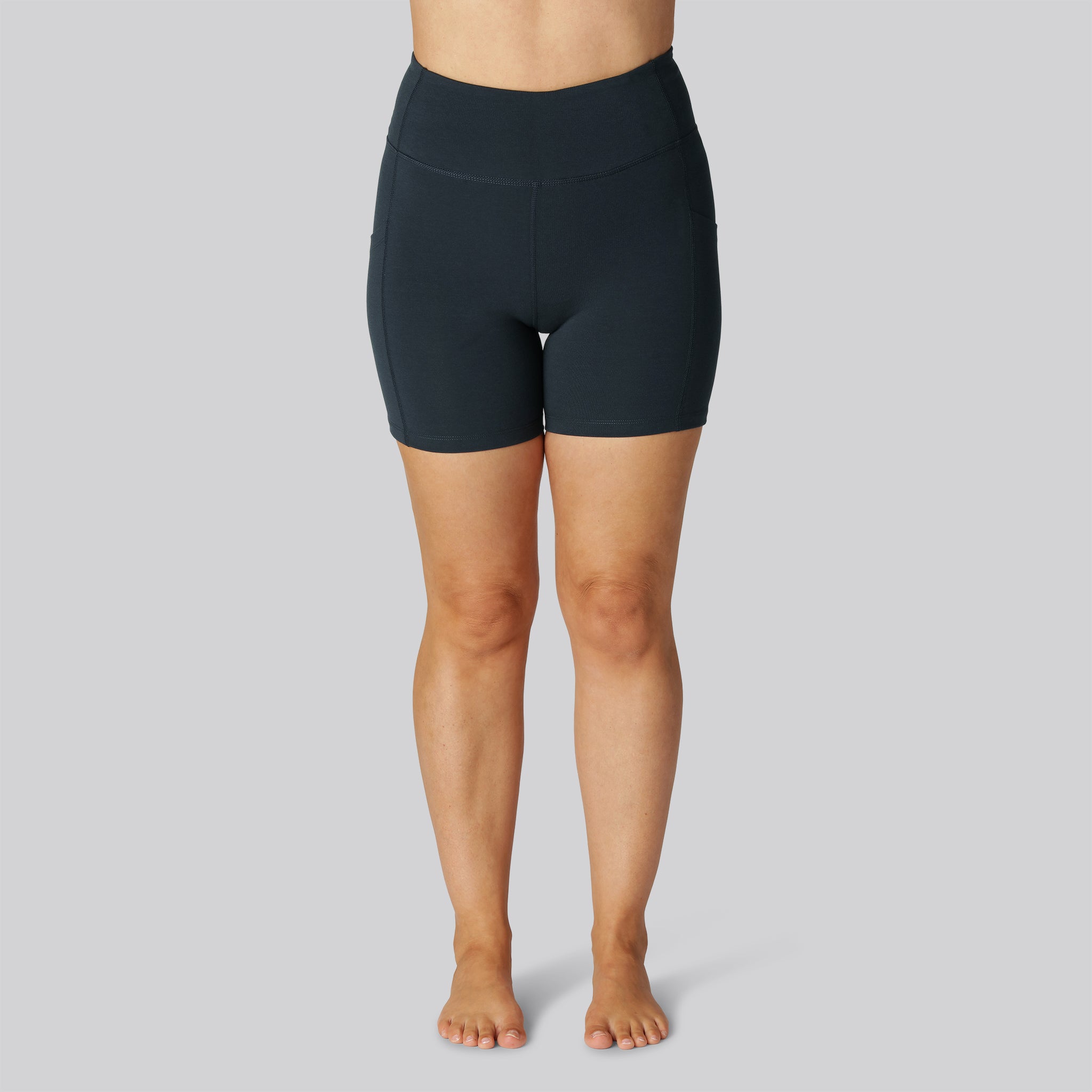 Bambus Fitness Shorts Kort Navy Til Damer