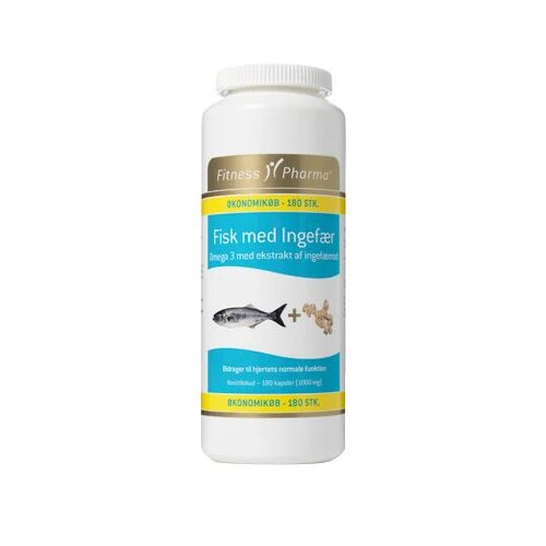 Fisk Ingefær Fitness Pharma 180 Kapsler