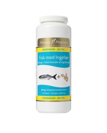 Fisk Med Ingefær 180 Stk Fitness Pharma