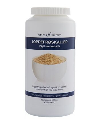 Loppefrøskaller Psyllium 225 Kapsler Fitness Pharma