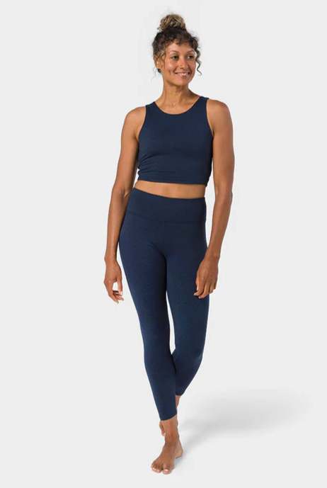 Manduka Ampquotdharaampquot Capri Leggings Midnight Heather Str