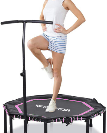 Mcu Sport Fitness Trampolin Octagon Foldbar Håndtag 122cm Pink