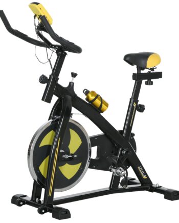 Motionscykel Stille Justerbar Modstand Pulsmåler Monitor Gul