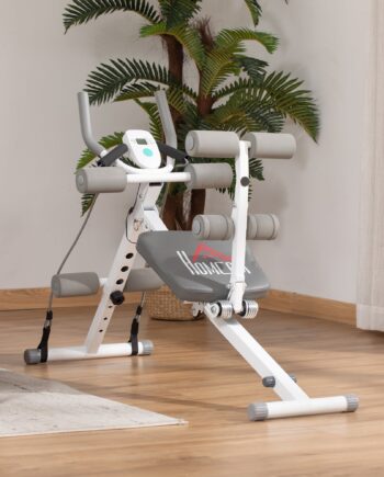 Sit Træningsmaskine Med Lcd Skærm Hjemmefitnessudstyr Stål Kunstlæder