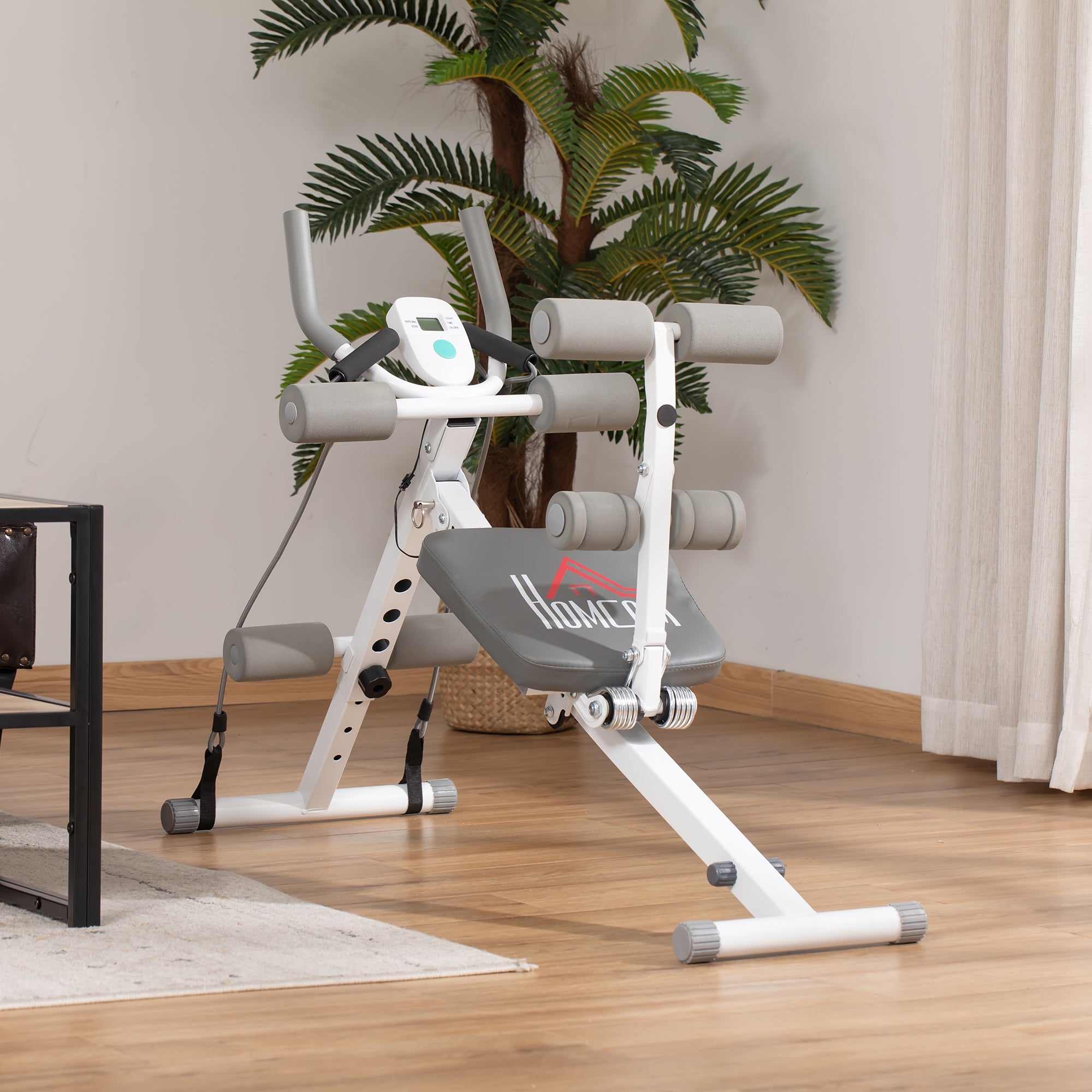 Sit Træningsmaskine Med Lcd Skærm Hjemmefitnessudstyr Stål Kunstlæder