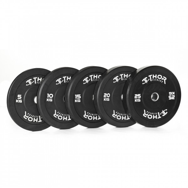 Thor Fitness Sorte Bumper Vægtskiver 5kg 50mm Stk