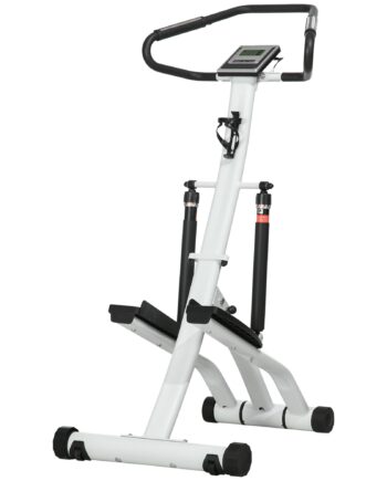 Stepper Med Modstandsniveauer Lcd Display Ruller 134 Hvid  Sort