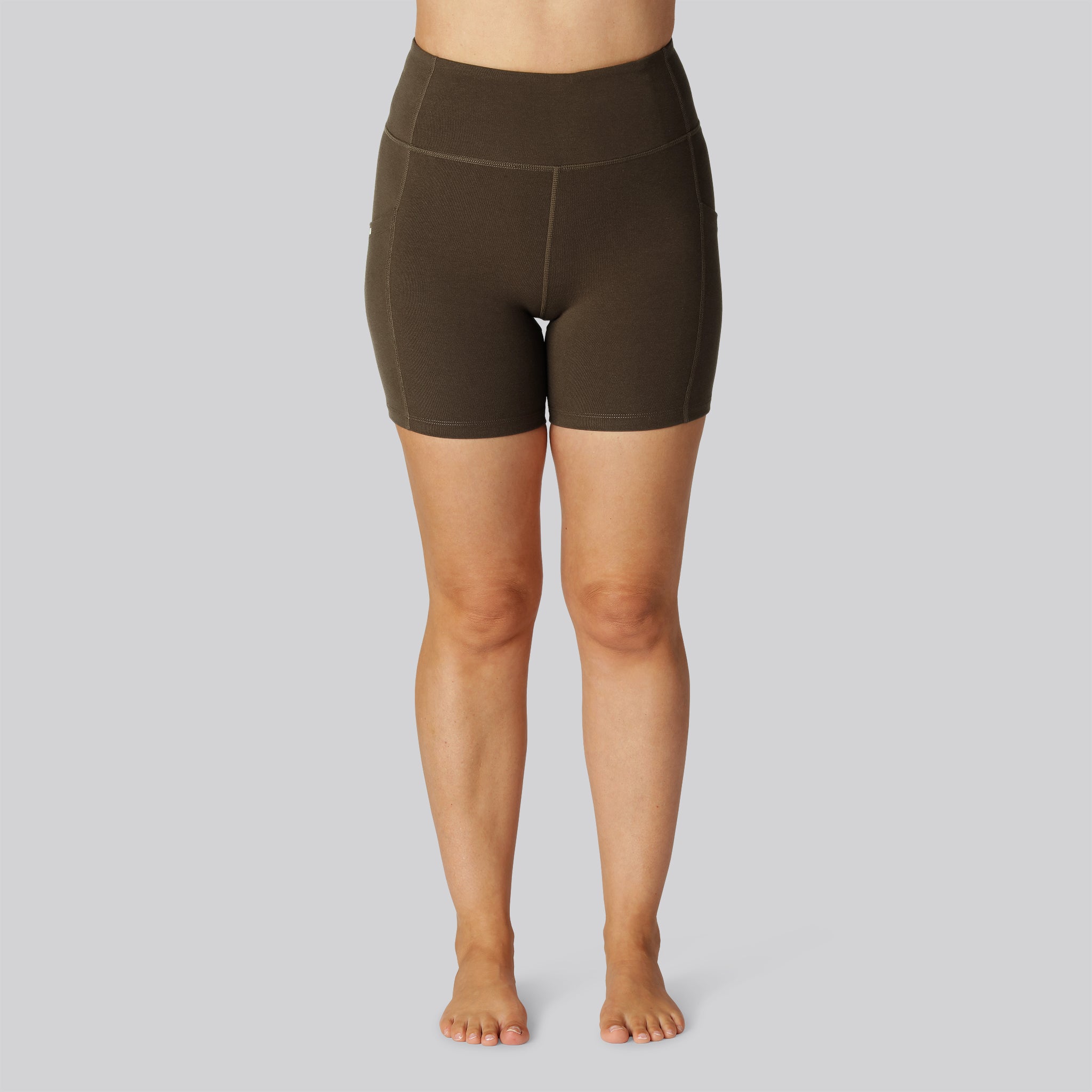 Bambus Fitness Shorts Kort Brun Til Damer