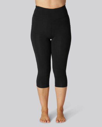 Bambus Fitness Tights Sort Damer