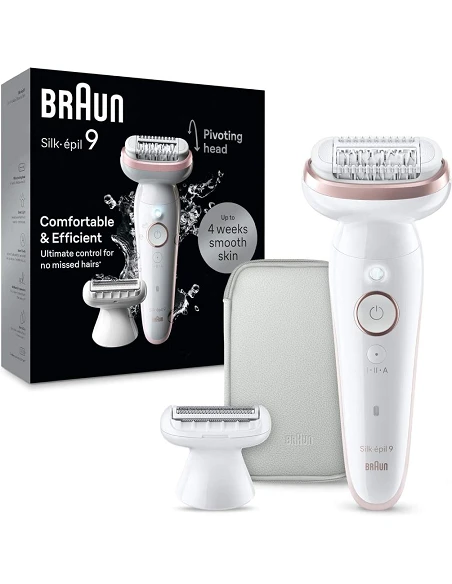 Braun Silk Pil Epilator Ladyshaver Ses9 030 Hvid Rosa