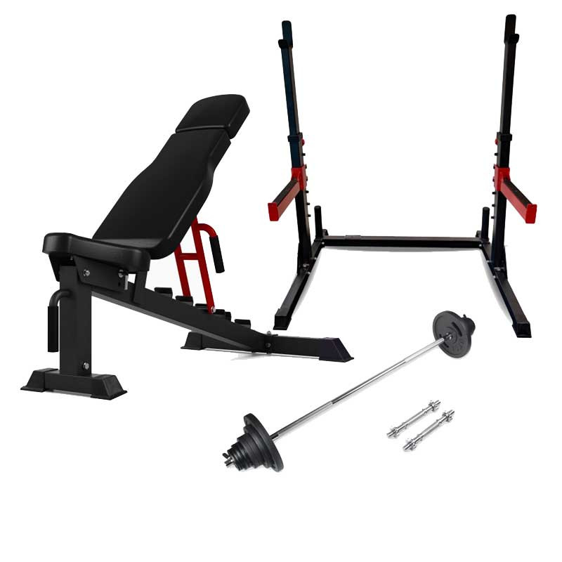 Peak Fitness Træningssæt Inkl Vægtsæt Støbejern 110