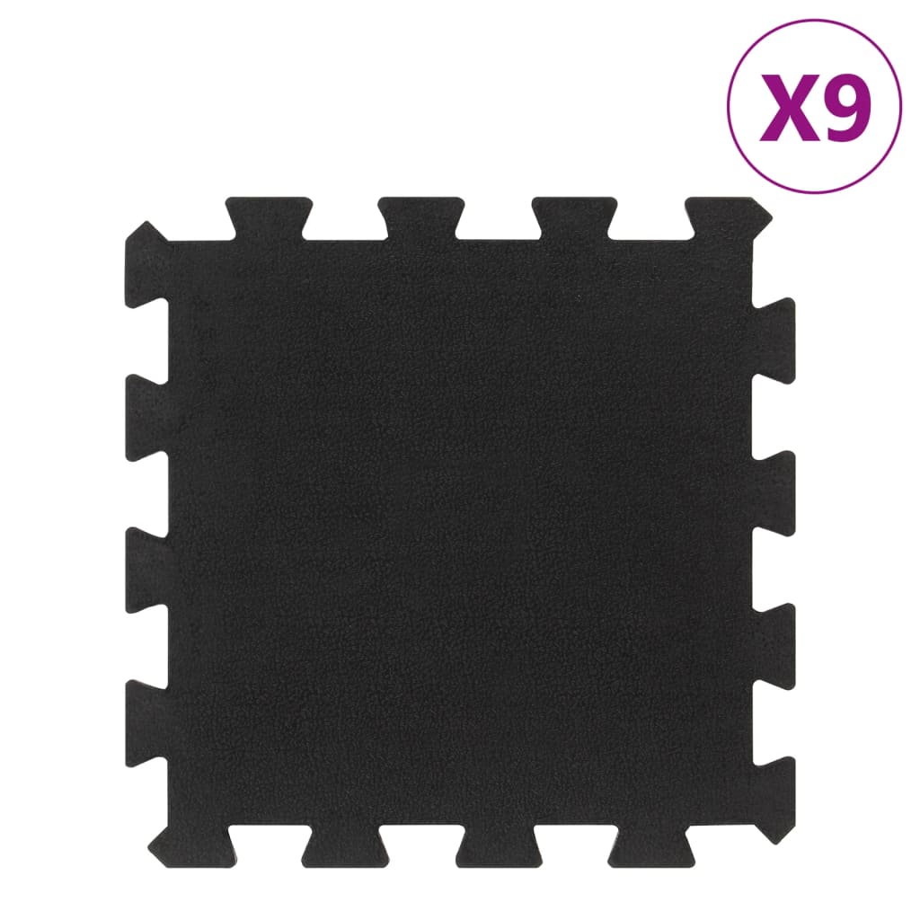 Gulvmåtter Stk 30x30 Gummi Sort
