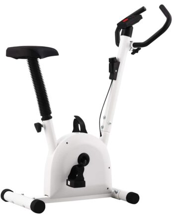 Motionscykel Med Båndmodstand Hvid